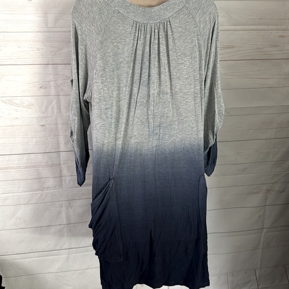 Blue Curl Beach Wear Size Small Blue & Gray Swim Coverup Beach Lounge Dress Soft - Picture 6 of 9
